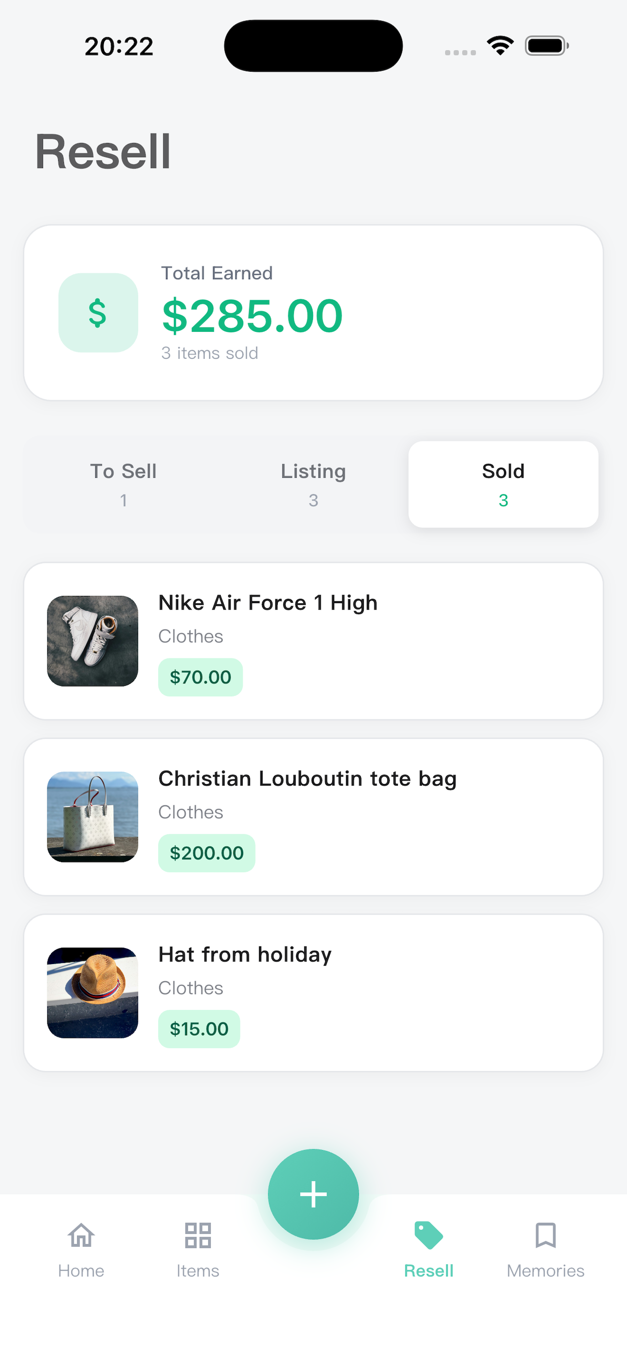 Resell Screenshot